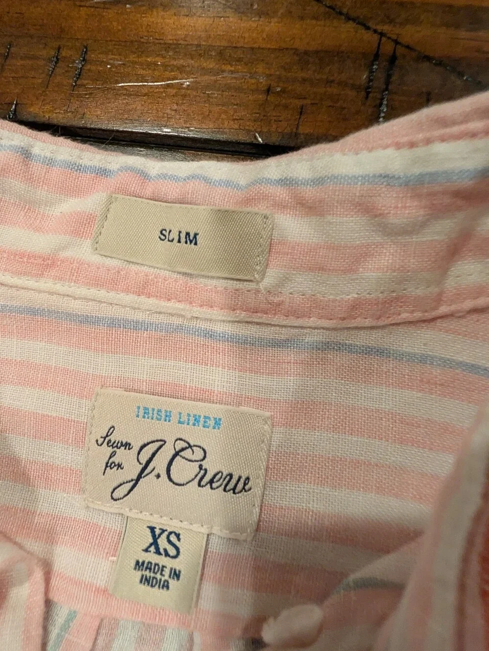 J. Crew Baird Mcnutt Irish Linen Button Down Long Sleeve Striped Slim Fit